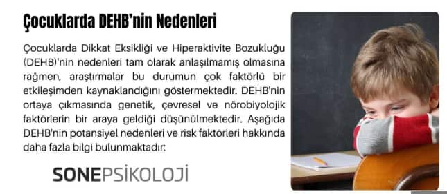 dehb nedenleri